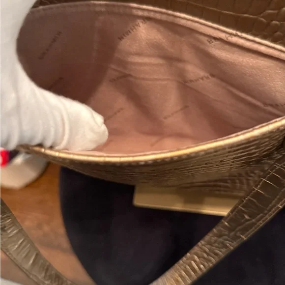 Brahmin Gold Metallic Crocodile Embossed Anywhere Tote - Picture 11 of 16